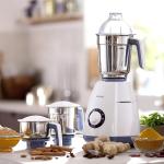 Philips Stainless Steel Viva Collection HL7701/00 Mixer Grinder, 750 Watts, 4 Jars (Elegant Lavender and White)