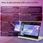 Lenovo Yoga 7 2-in-1 Intel Core Ultra 7 258V,Copilot+ AI PC(32GB RAM/1TB SSD/14(35.5cm) WQXGA+ OLED/47 Tops/Win 11/Office Home 2024/Yoga Pen/1Year ADP/Seashell/1.38Kg)