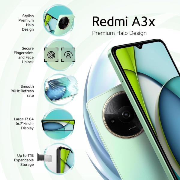 Redmi A3X Ocean Green 4GB RAM 128GB ROM
