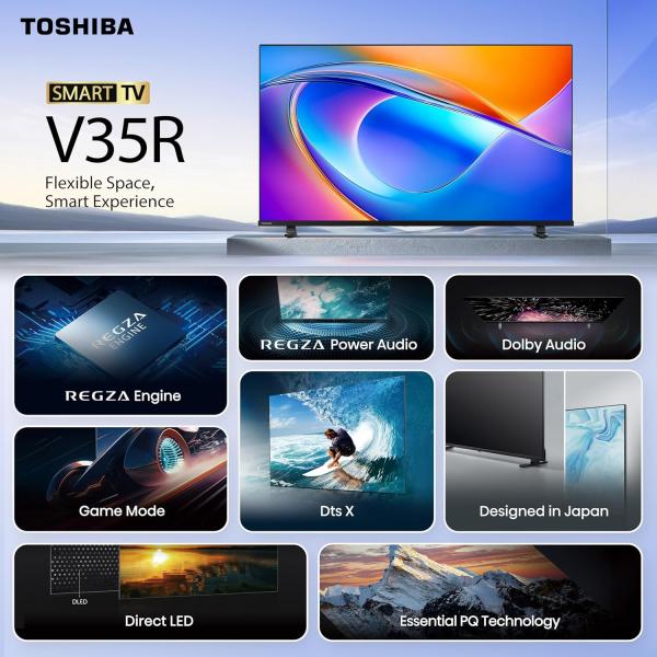 TOSHIBA 100 cm (40 inches) V Series HD Ready Smart LED TV 40V35RP (Black)