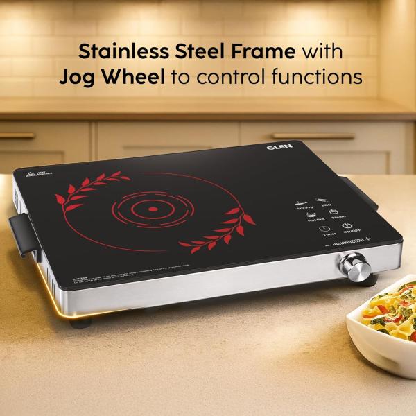 Glen 2200W Infrared Cooktop Stove with Grill Rack for Barbecue,