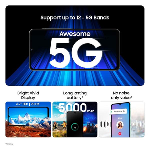 Samsung Galaxy A06 5G (Black, 4GB RAM, 64GB Storage)