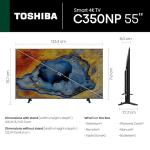 TOSHIBA 139 cm (55 inches) C350NP Series 4K Ultra HD Smart LED Google TV 55C350NP (Black)