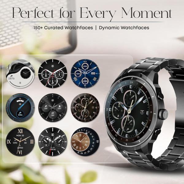 Titan Heritage 1.43" AMOLED Stainless Steel Bracelet Smart Watch for Men
