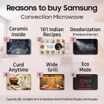 Samsung 28L, Convection Microwave Oven with Curd Making(MC28A5013AK/TL, Black, 10 Yr warranty)