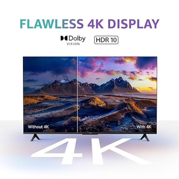 Mi Xiaomi 138 cm (55 inches) X Series 4K LED Smart Google TV L55MA-AIN (Black)