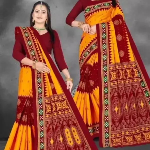  Original Pure Cotton Sambalpuri Pasapalli Saree