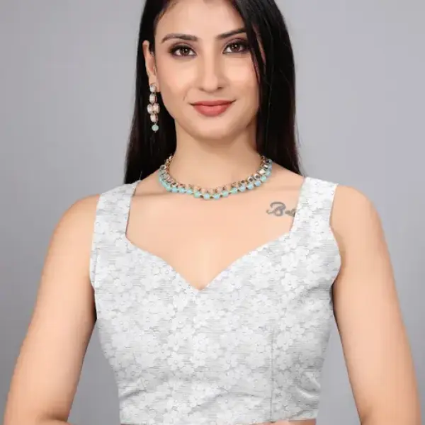 Women's SUPERNET BEADS AND STONE SAREE