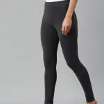 Premium Ankle Length Leggings Cotton Dark Grey