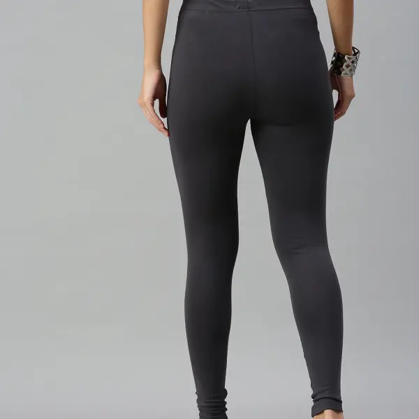 Premium Ankle Length Leggings Cotton Dark Grey
