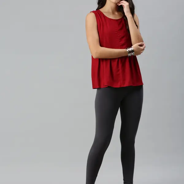 Premium Ankle Length Leggings Cotton Dark Grey