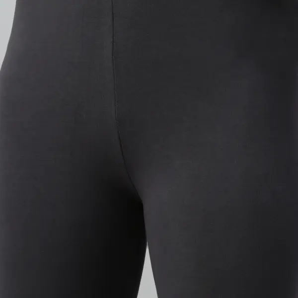 Premium Ankle Length Leggings Cotton Dark Grey