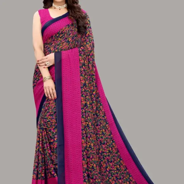 Women's Georgette Floral Printed Saree