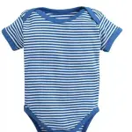 100% Cotton Baby Bodysuit Short Sleeve Half Romper Pack of 3 blue