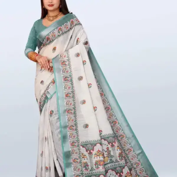 Cotton Linen Saree