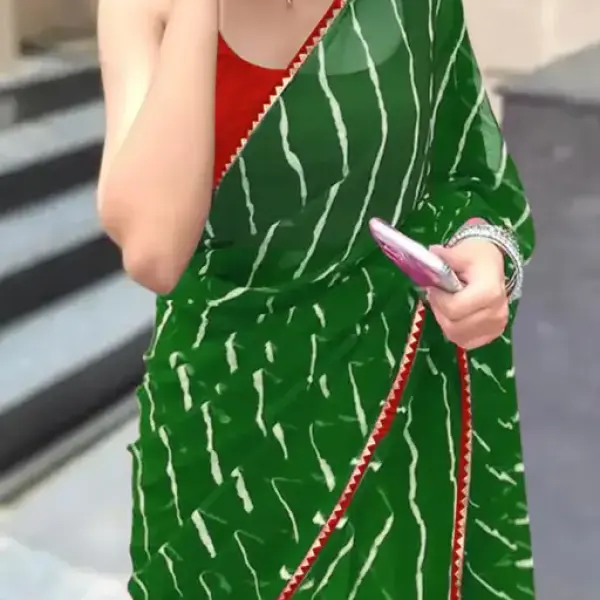 Women's Lehariya Printed Saree