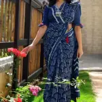  Women's Pure Cotton Sari Jaipuri Handblock Print Cotton Mulmul Ikat Saree