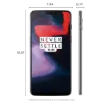 Refurbished OnePlus 6 (6GB RAM, 64GB, Mirror Black)