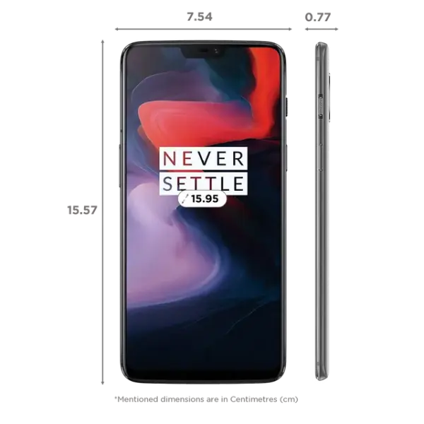 Refurbished OnePlus 6 (6GB RAM, 64GB, Mirror Black)