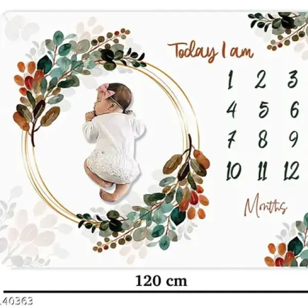 Baby Monthly Milestone Blanket | 1 to 12 Months |
