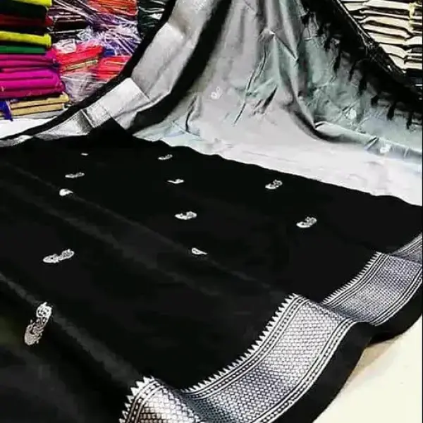 PAITHANI BLACK SILVER
