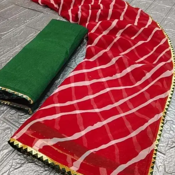 Women's Lehariya Printed Saree