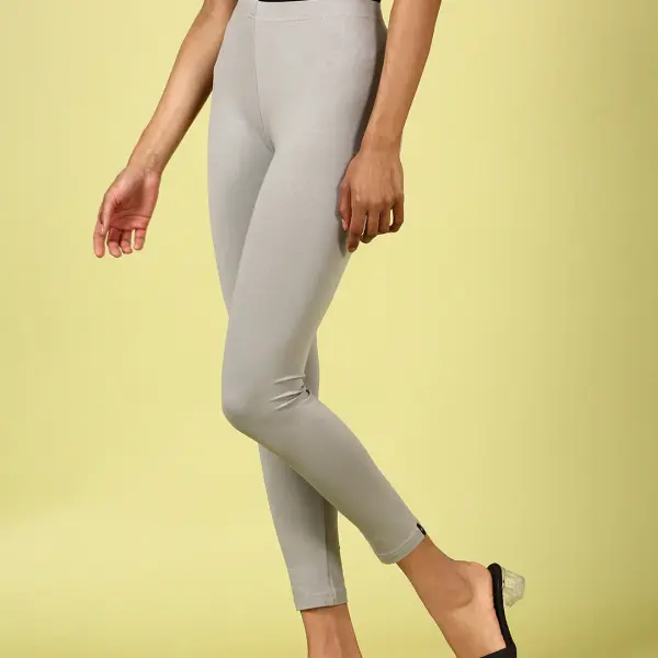 Premium Ankle Length Leggings Cotton Dark Grey