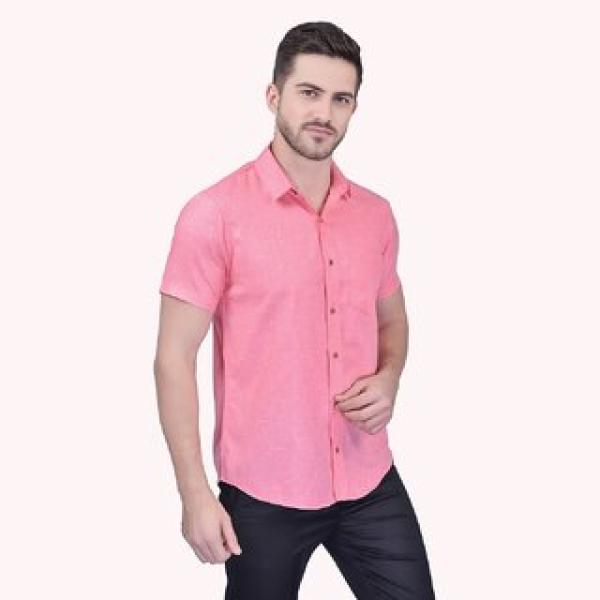 Men's Half Sleeve Cotton Spread Collar Shirt