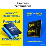 Tecno POP 9 (Glittery White, 3GB+64GB) |India's 1st Mediatek G50 | IP54 Rated | IR Remote | Dual Speaker with DTS | 36 Month Lag Free Fluency | 15W Fast..