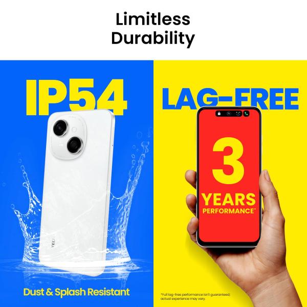 Tecno POP 9 (Glittery White, 3GB+64GB) |India's 1st Mediatek G50 | IP54 Rated | IR Remote | Dual Speaker with DTS | 36 Month Lag Free Fluency | 15W Fast..