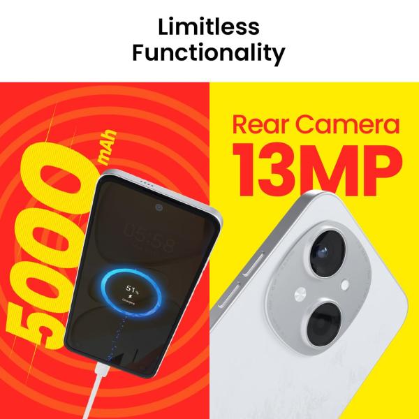 Tecno POP 9 (Glittery White, 3GB+64GB) |India's 1st Mediatek G50 | IP54 Rated | IR Remote | Dual Speaker with DTS | 36 Month Lag Free Fluency | 15W Fast..