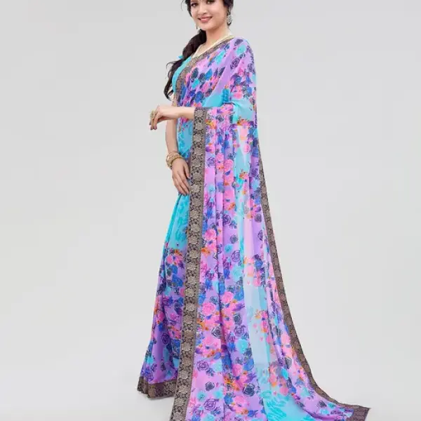 Jacquard Lace Georgette Saree