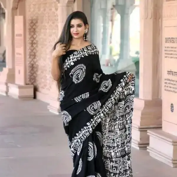 Jaipuri Printed Soft Cotton Saree