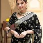  Woven BanarasiSilk Jacquard Saree