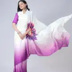 Women's satin silk Digital print saree