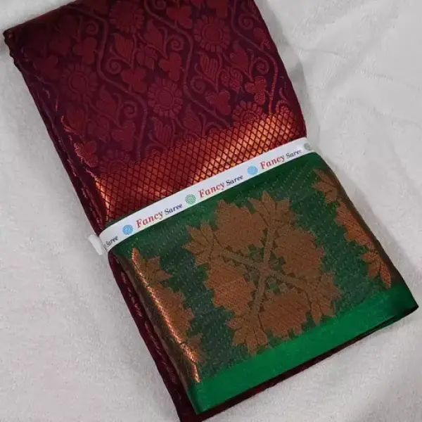  Copper Brocade Saree