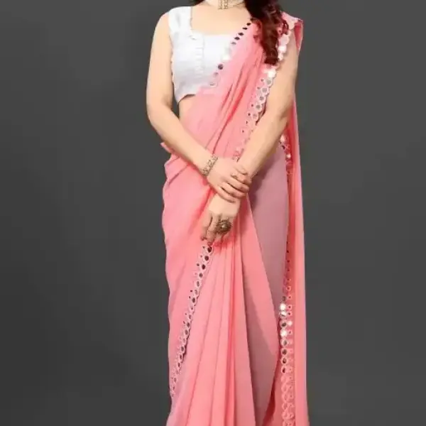  NEW FENCY GEORGETTE CUT WORK SAREE