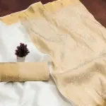 Gold Jari-White Banarasi Cotton Silk Saree
