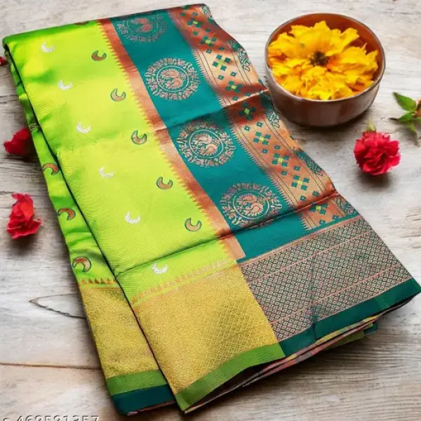 Women's Kanchipuram Paithani saree
