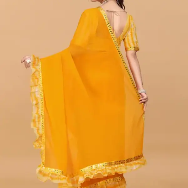 Women's ruffle saree