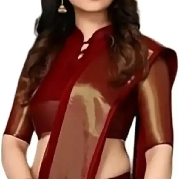 Plain chiffon saree