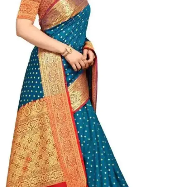  Banarasi Banarasi Silk Green Jacquard Saree