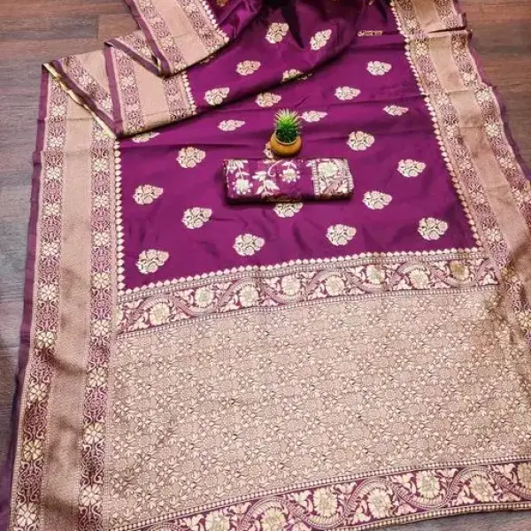  PURPLE COLOR CUTE SOFT AND LITCHI SILK SAREE