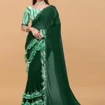 Women's ruffle saree