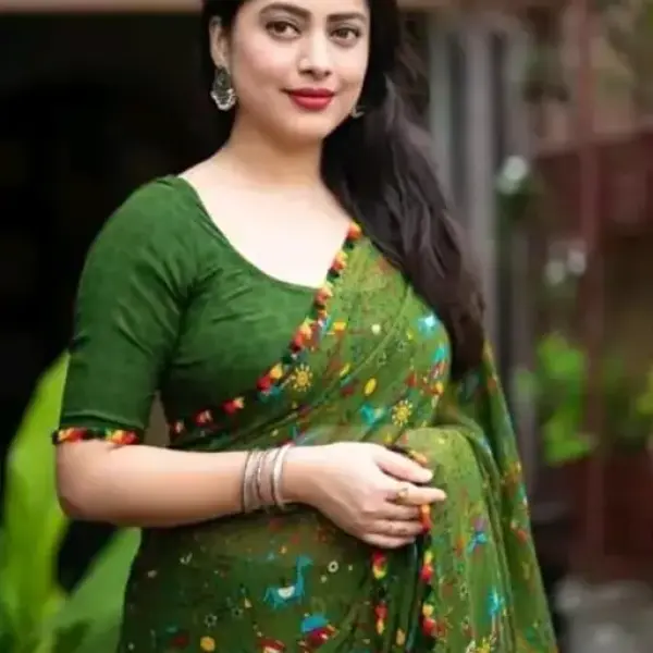 Semi Poly Georgette Saree