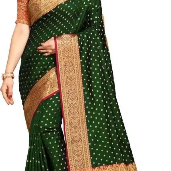  Banarasi Banarasi Silk Green Jacquard Saree