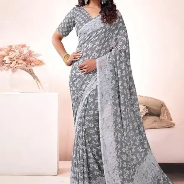 New Arrival Latest Georgette Printed Saree