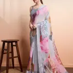  Printed Linen Saree
