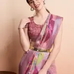  Printed Linen Saree