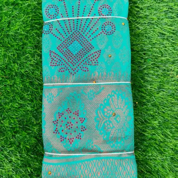 Kanjivaram silk coper stone work